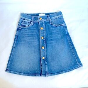 🚫SOLD❗️MOTHER Denim Mini Skirt, ‘The Snap Down Flare’, 24, XS, 0